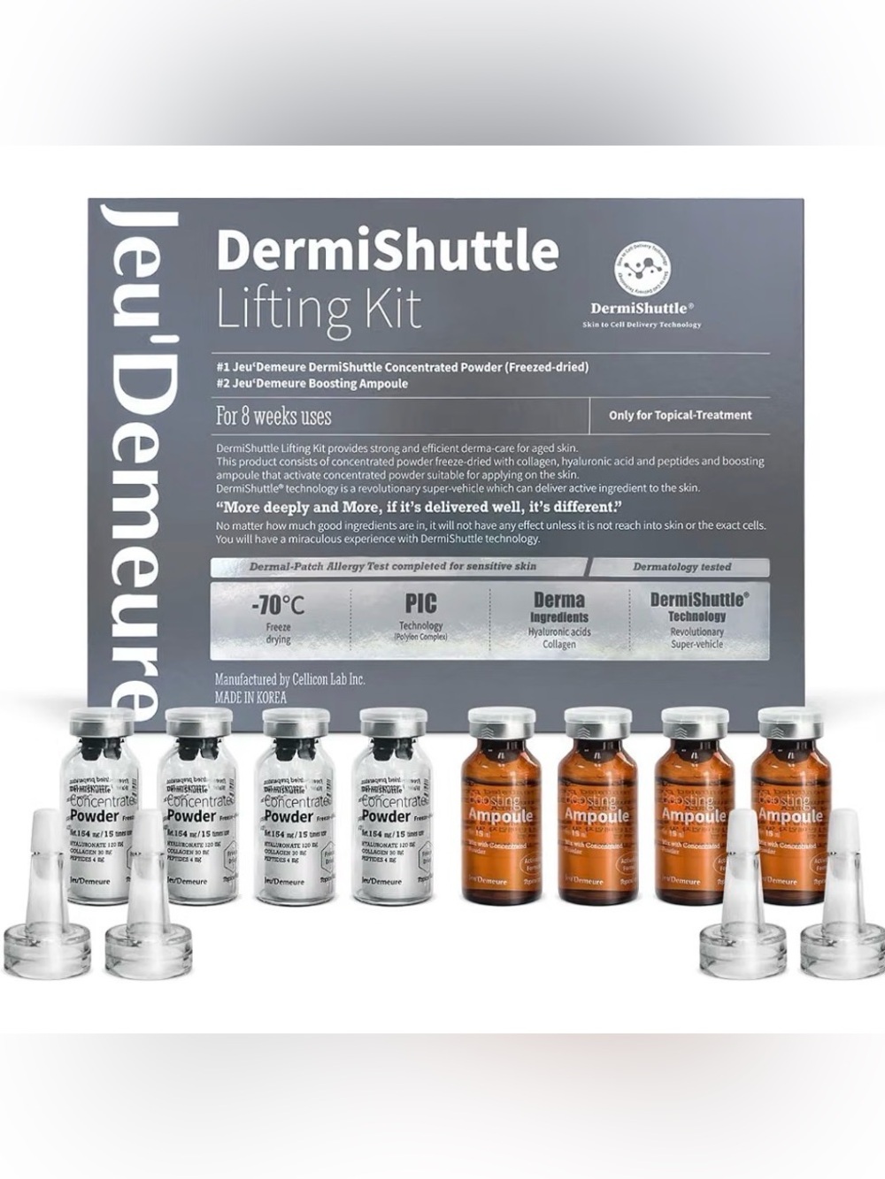 JEU'DEMEURE DermiShuttle Lifting Kit - Anti Aging Serum 8 Weeks NEW MSRP $99